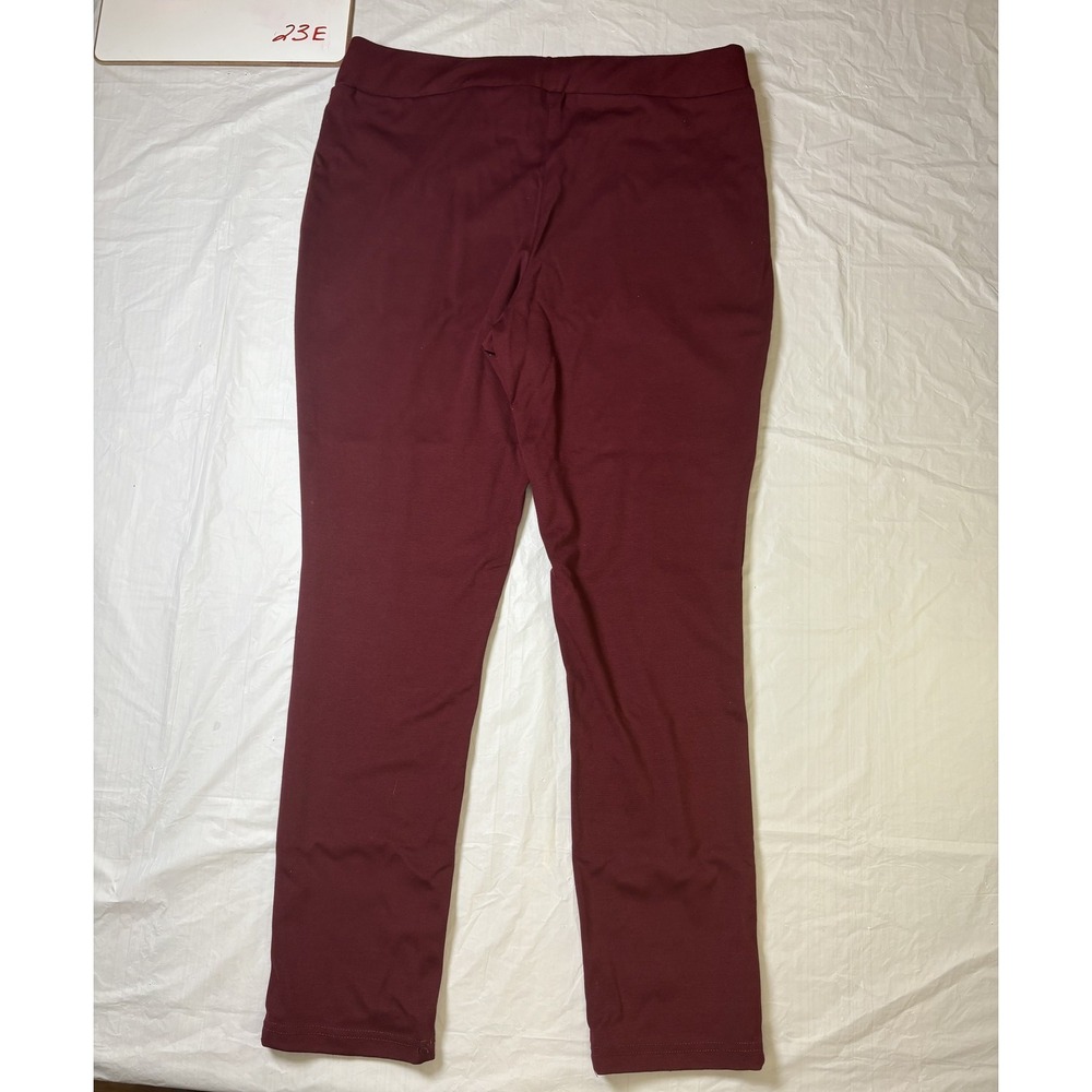 Womens Kim Rodgers pull on pants, elastic waistband, size Extra Large maroon